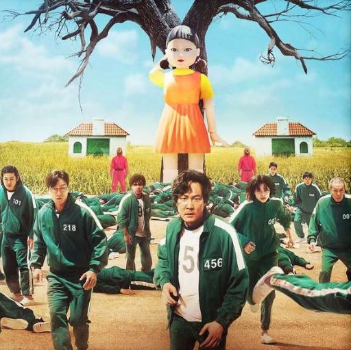 <em>Igra lignje</em> (<em>Ojing-eo geim</em>), red. Dong-hyuk Hwang, 2021.